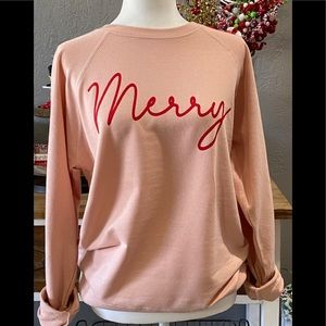 Merry Christmas pink Sweatshirt